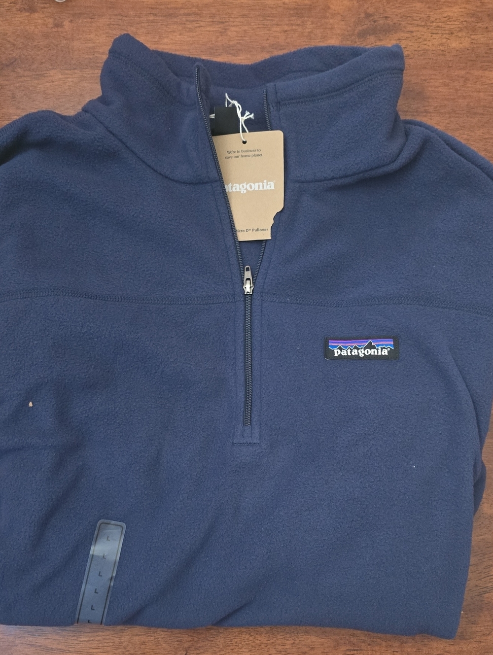 Patagonia Men’s Navy Zip-Neck Fleece Pullover